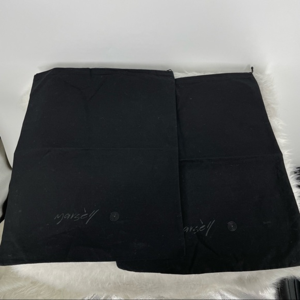 Lot of 2โ Marsell dust bag black travel 19โ x 15โ Marsรจll